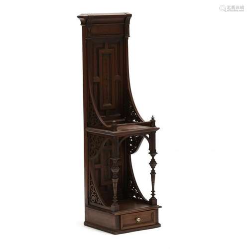 Victorian Carved Walnut Display Stand