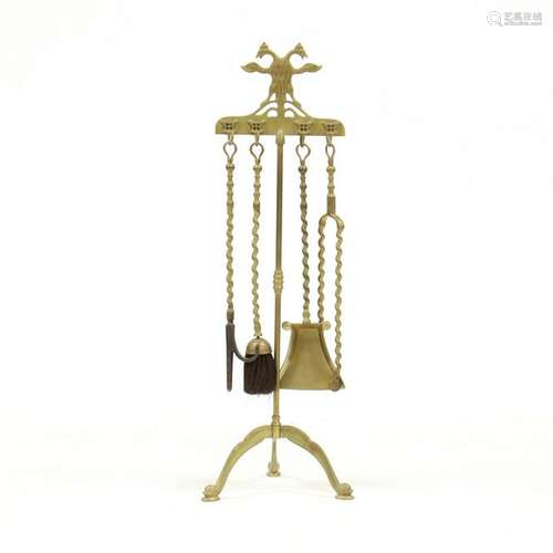 Continental Brass Fireplace Tool Set