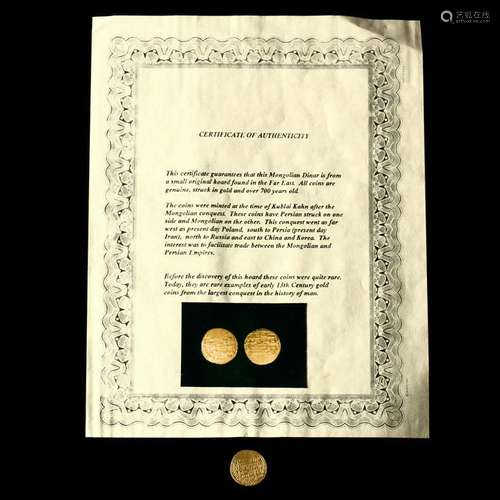 Mongolian Empire Gold Dinar