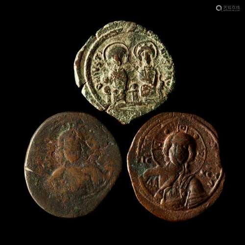 Three Byzantine Bronze Coins