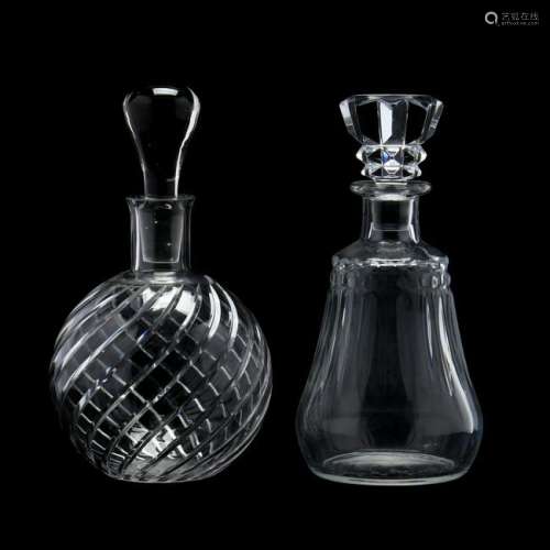 Two Baccarat Crystal Decanters