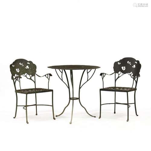 Three Piece Iron Tree Motif Patio Set