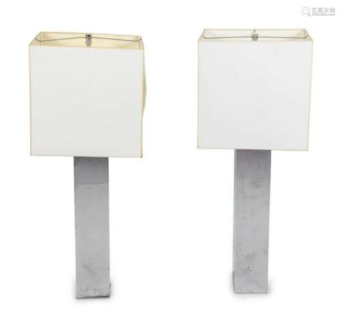 A Pair of Monumental Modernist Table Lamps Height
