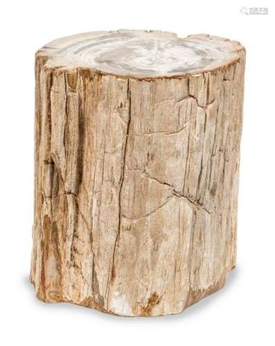A Primitive Stump-Form Side Table Height 18 inches.