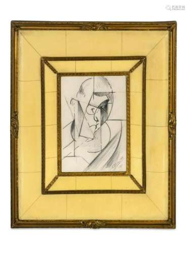 Imbre Szobotka (Hungarian, 1890 - 1961) Cubist Sketch