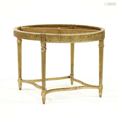 Louis XVI Style Alabaster and Giltwood Center Table