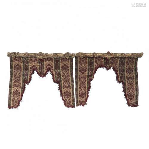 Pair of Victorian Pressed Brass Valances