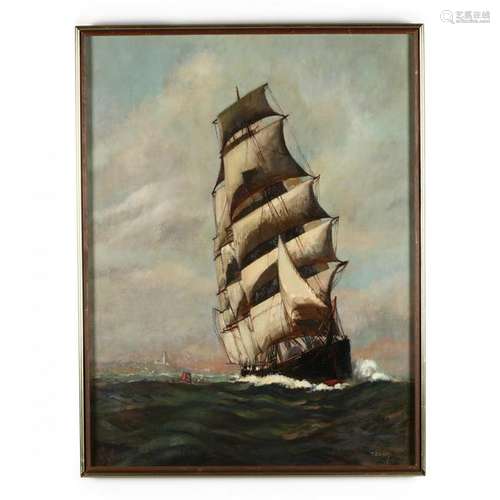 T. Bailey (American, 20th century), Ship off the New