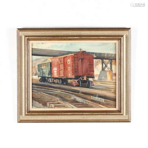 Henry Jay Lee (NY/FL, 1896-1968), Train Cars on the