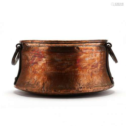 Antique Copper Cauldron