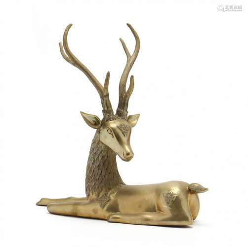 Decorative Brass Figure of a Deer