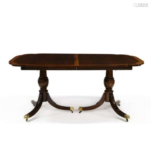 American Drew, Federal Style Banded Cherry Dining Table