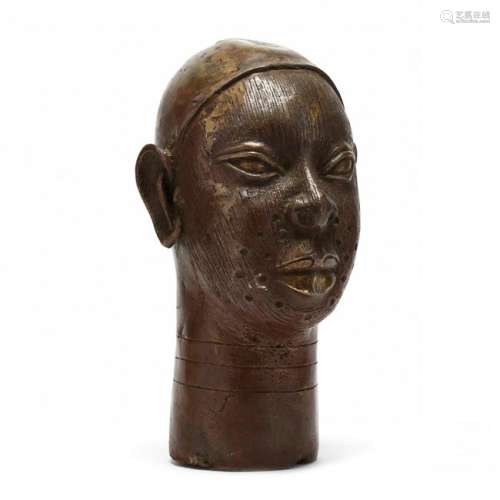 Benin, Hollow Cast Bronze Head