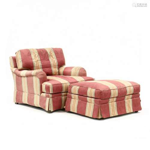 Baker, Oversized Club Chair and Ottoman