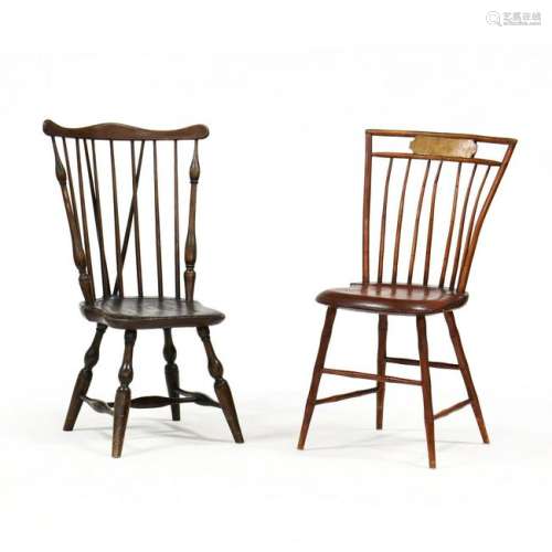 Two American Windsor Side Chairs