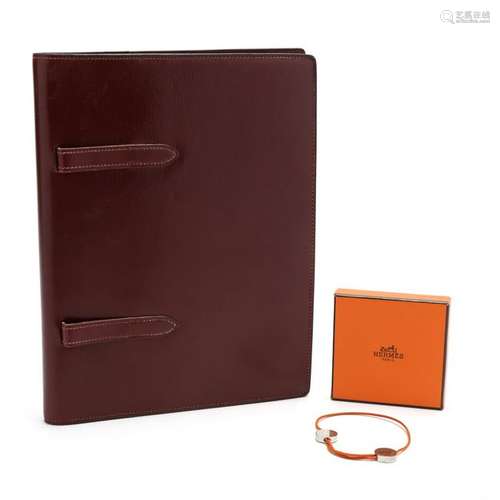 Leather Journal and Bracelet, Hermes