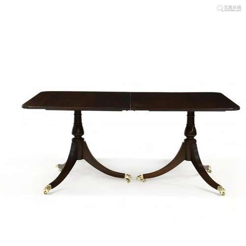 Georgian Style Double Pedestal Mahogany Dining Table