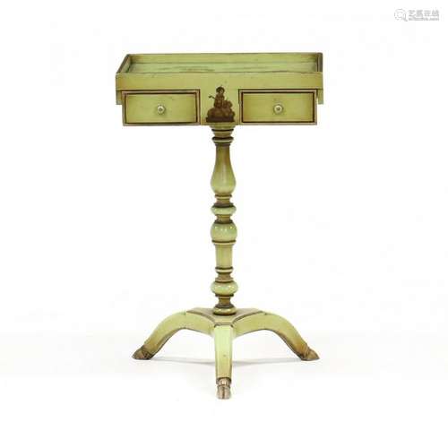 Vintage Chinoiserie Two Drawer Stand