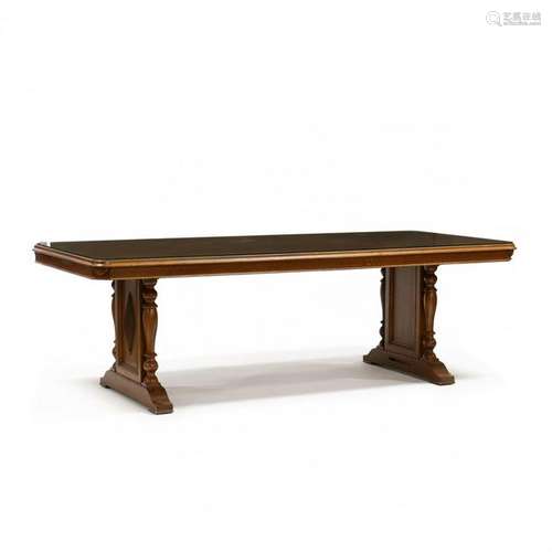 Continental Style Carved Walnut Conference Table