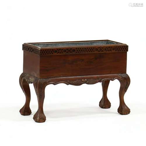 Chippendale Style Carved Mahogany Jardiniere