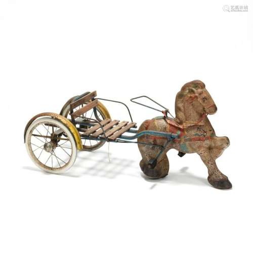 Vintage Child's Pedal Horse Cart, Mobo