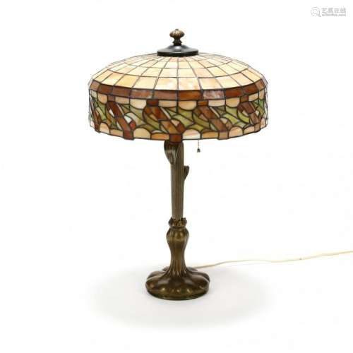 Art Nouveau Stained Glass Table Lamp