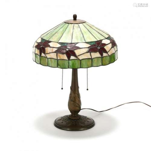 Edward Miller & Co., Stained Glass Table Lamp