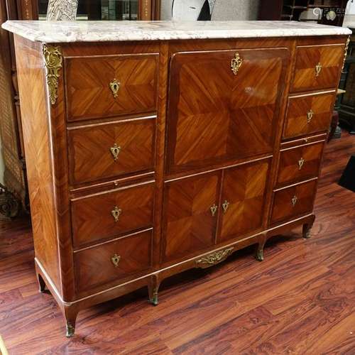 French Louis XV Style Secretaire Cabinet