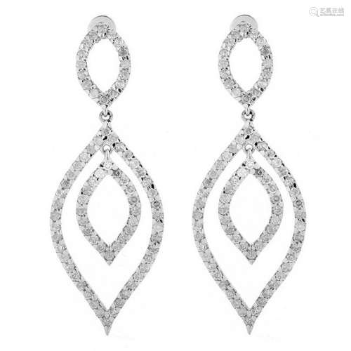 Diamond and 14K Earrings