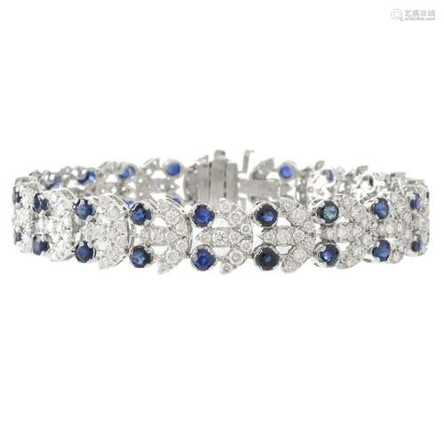 Sapphire, Diamond and 18K Bracelet