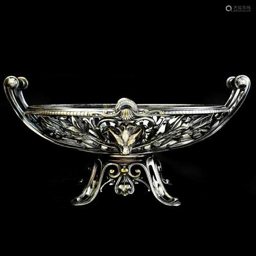 19C Christofle French Silvered Bronze Centerpiece