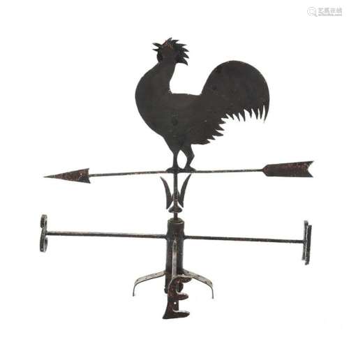 Crowing Rooster Iron Weather Vane