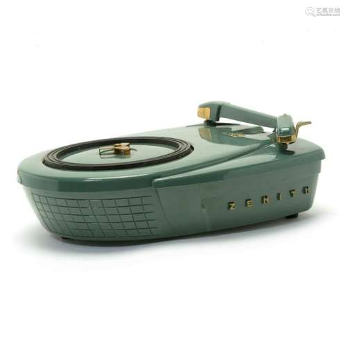 Mid-Century Zenith Phantom S. 9017 Portable Turntable.