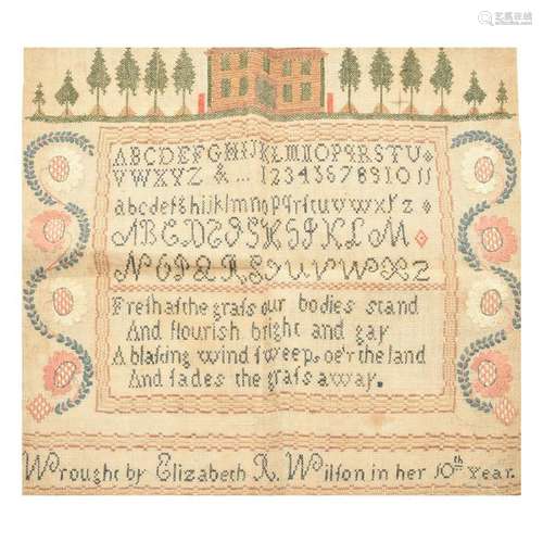 Elizabeth R. Wilton Needlework Sampler.