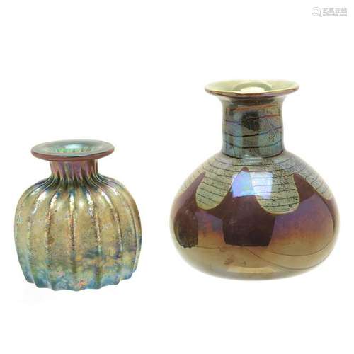 Two Art Glass Vases.