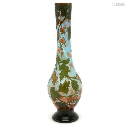 Galle Cameo Glass Vase.