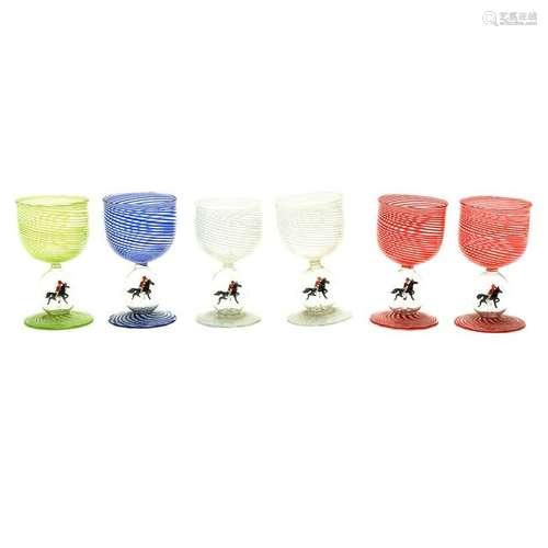 Bimini Austrian Hand-Blown Cocktail Glasses with Jockey