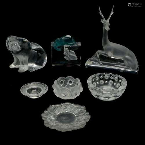 Collection of Lalique and Daum Items.