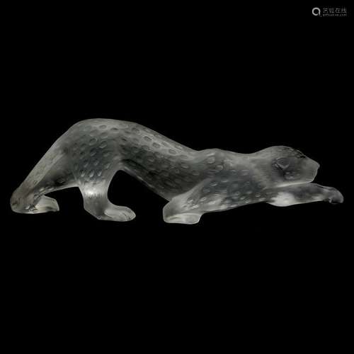 French Lalique Zeila Panther Crystal Figure.