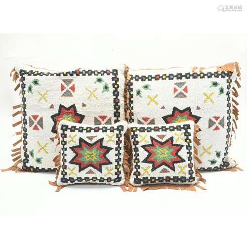 Native American Set of Four Decorative Pillows with