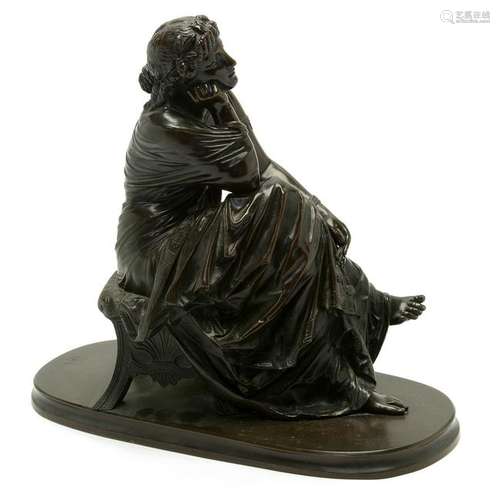 Neoclassical Style Bronze Sculpture After Schoenewerk.