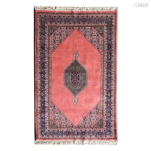 Indian Bidjar Style Wool Rug.