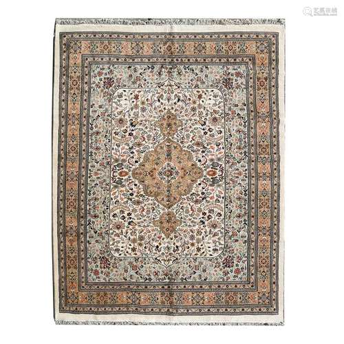 Indian Taba Tabriz Style Wool Carpet.