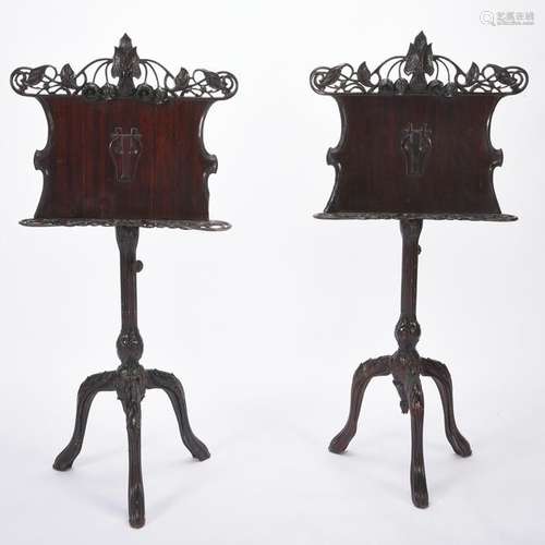 Pair of Art Nouveau Music Stands.