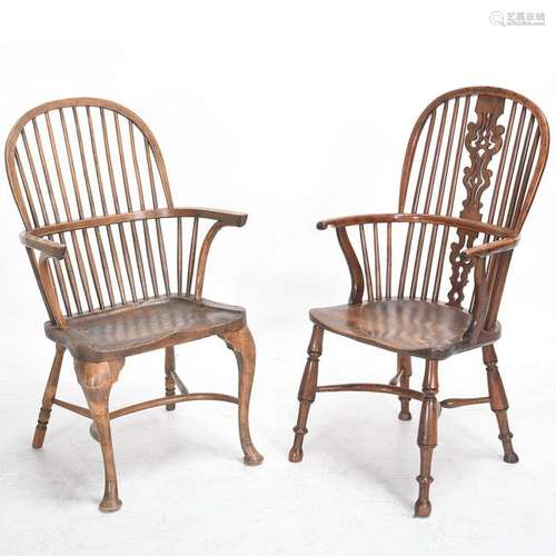 Two English Provincial Windsor Chairs.