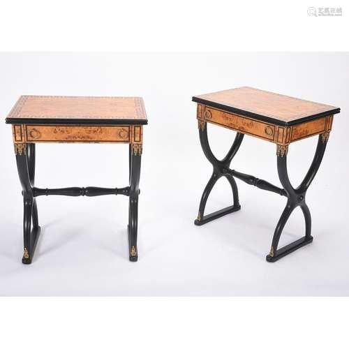 Pair of Charles X Style Side Tables.