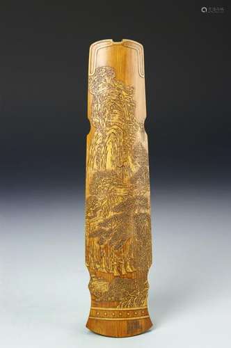 Chinese Bamboo Carved Arm Wrest