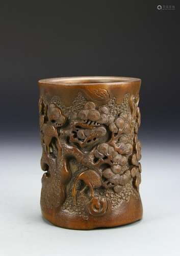 Chinese Bamboo Brush Pot