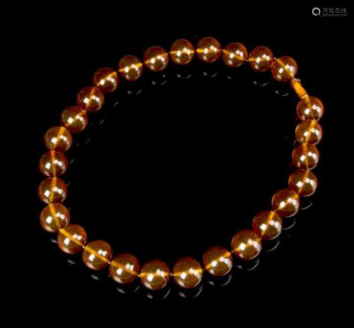 Chinese Amber Beaded Necklace