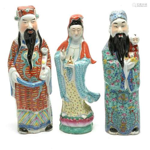 Chinese Porcelain Group of Three Immortals